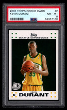 KEVIN DURANT 2007 TOPPS ROOKIE CARD #2 PSA 8 NM-MT 2007-2008 NBA BASKETBALL /. rookie card picture