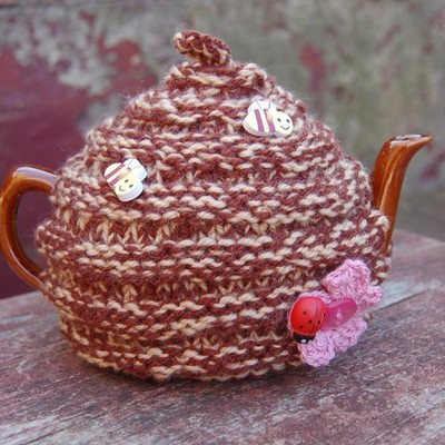 hand knitted or crochet tea cosy to fit a small one cup teapot - various designs | UK