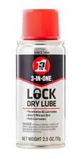 3-In-One Lock Dry Lube, Penetrates And Lubricates, 2.5 Ounce