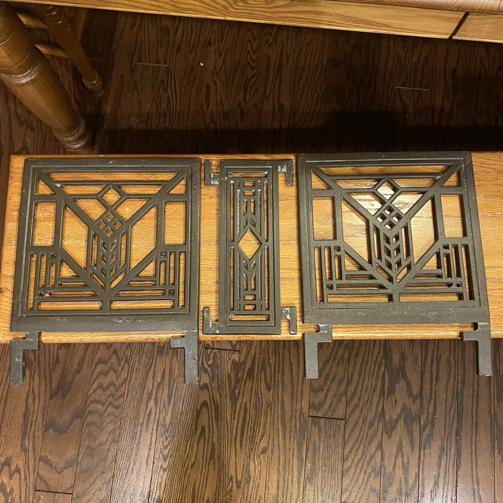 Frank Lloyd Wright Lake Geneva Hotel Design Magazine Rack Cast Iron Metal
