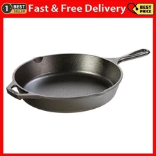 Lodge L8SK3 10.25 Inch Cast Iron Skillet, Pre-Seasoned and Ready for Use_Black