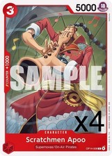 4X One Piece Card Game Scratchmen Apoo OP14-008 Common NM Presale