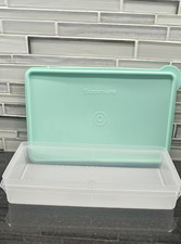 TUPPERWARE BACON DELI KEEPER TEAL CONTAINER  ...