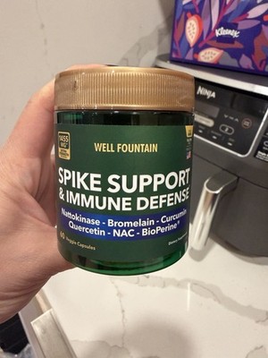 Well Fountain Spike Support Immune Defense 60 Capsules Turmeric Bromelain NAC