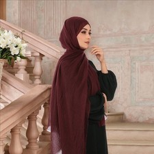 Long Headscarf Muslim Women Hijab Turban Shawl Wrap Head Scarves Stoles Islamic