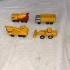4 Vintage Matchbox Construction Vehicles Lesney Diecast Yellow