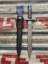 German Mauser Bayonnet with Leather - Metal Scabbard