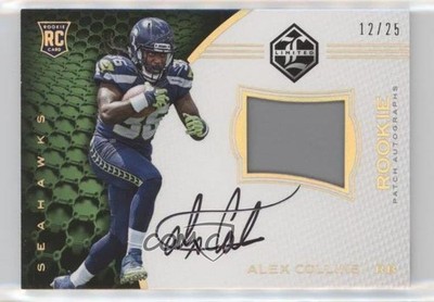 2016 Limited Spotlight Gold 12/25 Alex Collins #107 RPA Rookie Patch Auto RC 2r7