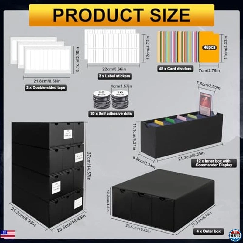Toploader Storage Box for 3" x 4" 35pt Rigid Card,Holds 1300+ Toploaders,Trading - Image 2 of 4