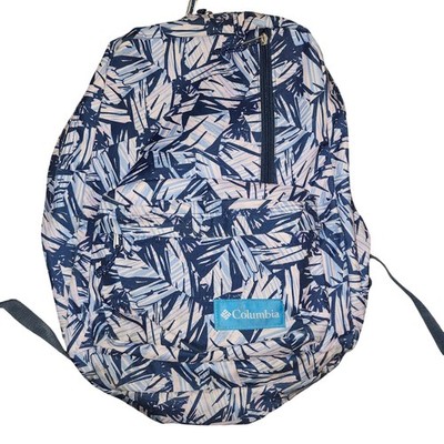 Columbia Blue Palm Leaf Print Backpack Unisex Daypack CB059CO-X4698