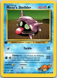 Misty's Shellder 1st Edition Gym Heroes 089/132 Common