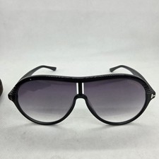 Tom Ford Montgomery-02 Black Navigator Sunglasses FT0647 01N 55 15 140 READ