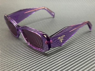 Prada PR17WS Women's Sunglasses Transparent Purple Retro Square