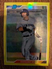 ANTHONY VOLPE 2020 Bowman Heritage YELLOW Refractor /75 Card