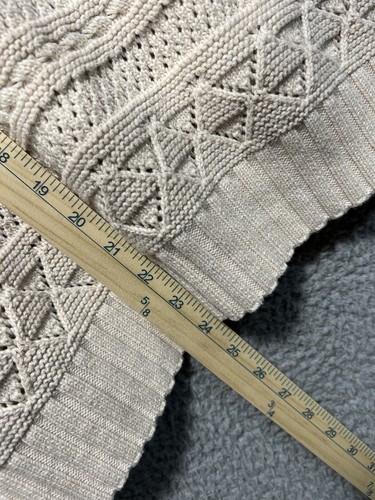 Eight Eight Eight Women's Cotton Crochet Knit Cardigan Small Beige Boho Earthy - Picture 8 of 9