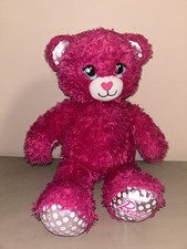 Build-A-Bear Barbie Pink Glitter Bear Plush Stuffed Animal 14" Tall 2018