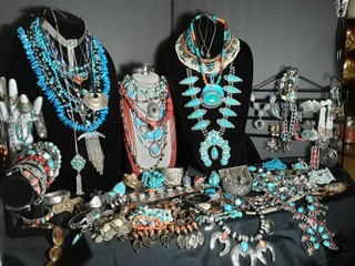 Turquoise Color an Blue Huge Estate Jewelry lot a couple pieces of Turquoise