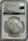 1879 CC Morgan Silver Dollar NGC MS70 ER Morgan Label 2023 Fiji Mint .999