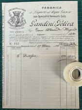 Rare DRAIFUS Bitter Invoice - Gandini & Petiva - Mongrando 1900