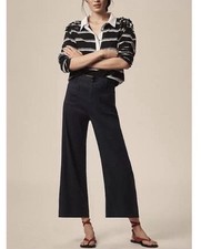 Anthropologie Maeve The Colette Magic Fabric Wide-Leg Pants Black Size 26