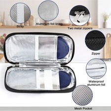 Insulin Pen Cooler Travel Case, Diabetic Medication Insulated Bag, 2 90G Ice Pks