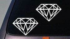 2 Diamond Vinyl Decals Car Sticker C268