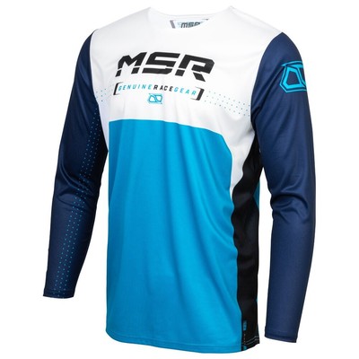 MSR  Axxis Range Dirt Bike / Motorcross Jersey Medium Blue/White 