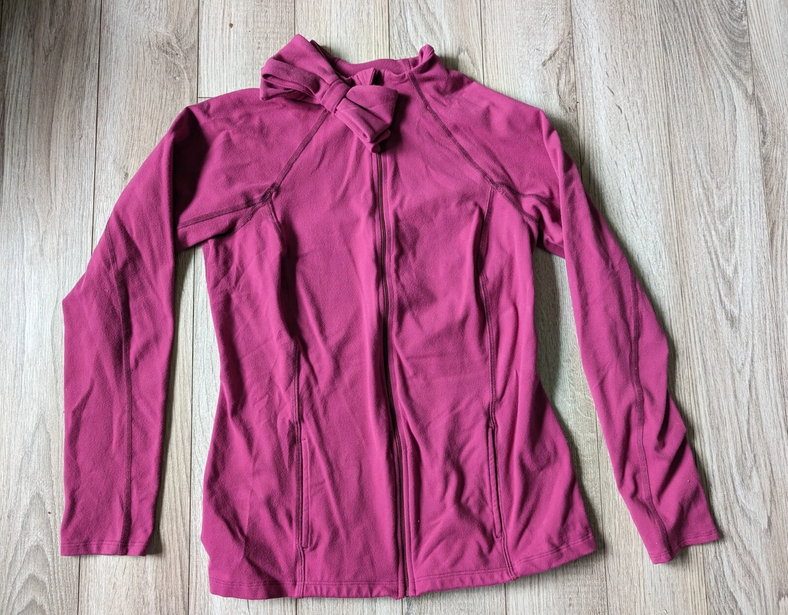 Giacca donna Kate Spade Beyond Yoga Activewear fiocco fucsia taglia M tempo libero