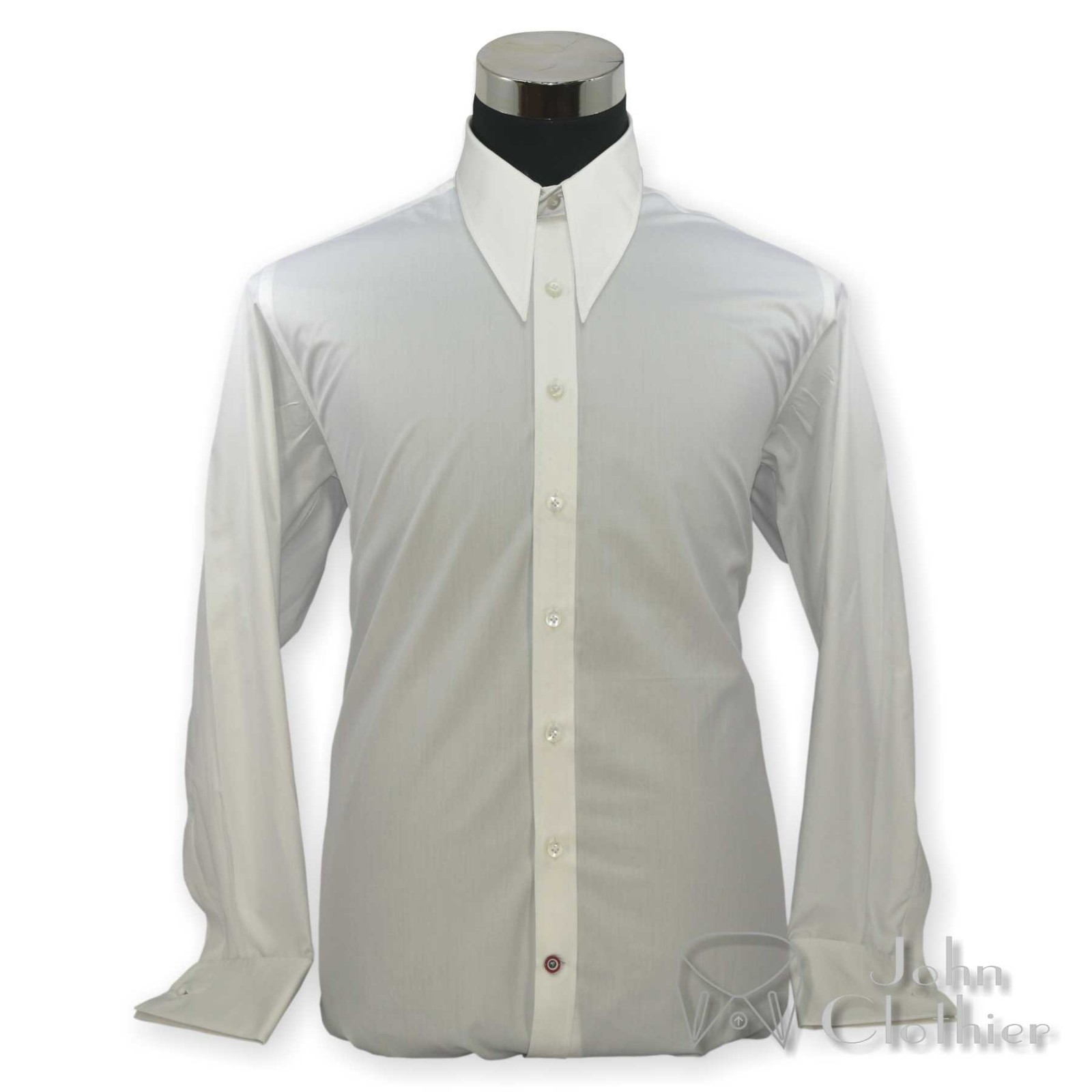 men's spear point collar shirt uk