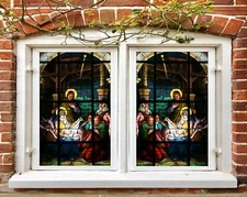 3D Yellow Baby A780 Window Film Print Sticker Cling Stained Glass UV Zoe