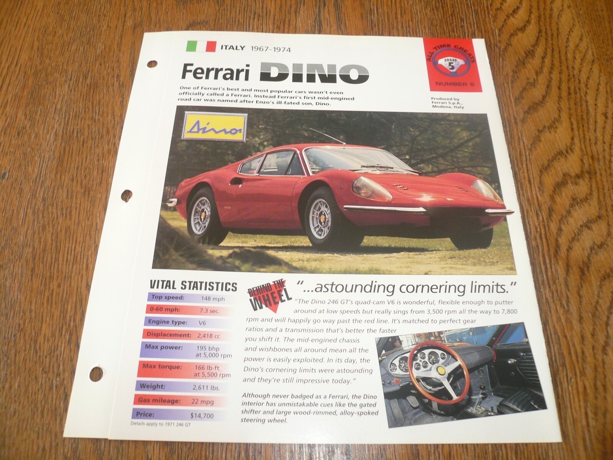 Ferrari Dino 246 GT スパアパーツカタログ 1971 Ferrari Dino 246 GT UNIQUE IMP BROCHURE | eBay
