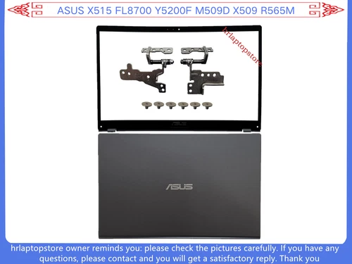 New For ASUS X515 FL8700 Y5200F M509D X509 R565M LCD Cover / Front Bezel / Hinge