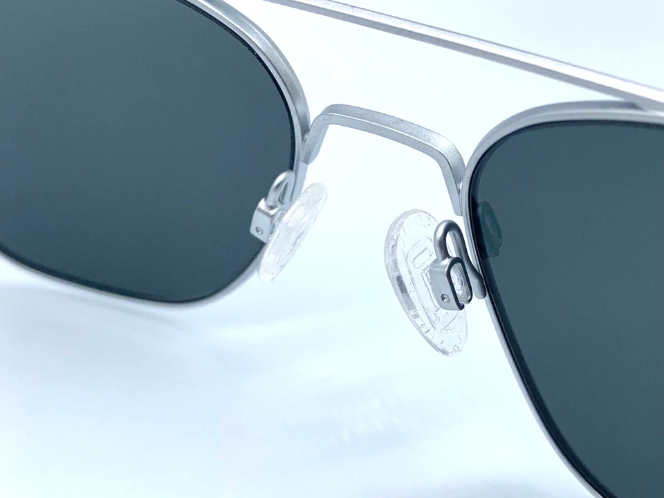 Gafas de sol Randolph AVIATOR 55 mm mate cromadas gris americano envío gratuito #1045 Foto 3 de 4