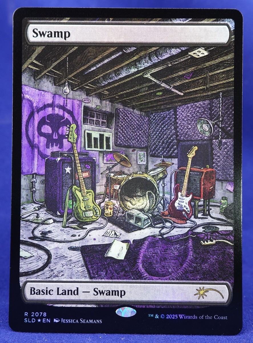 Swamp - MTG - Rainbow Foil x KEXP Secret Lair Drop SLD Lands