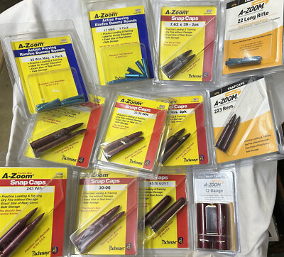 A-Zoom snap caps pick your caliber .17 HMR to 12ga,  rifle or shotgun calibers