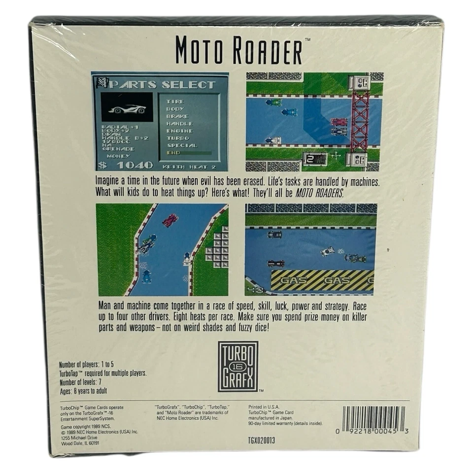 Moto Roader (TurboGrafx-16, 1989) TG16 Brand New Factory Sealed VGC - Image 3 of 4