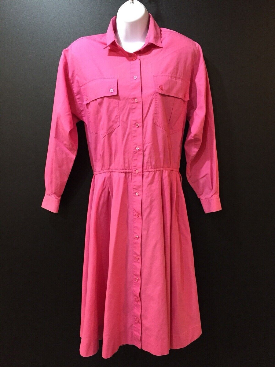 shirt dress 80s 80s Silk Dupioni Plaid Shirt Dress w44