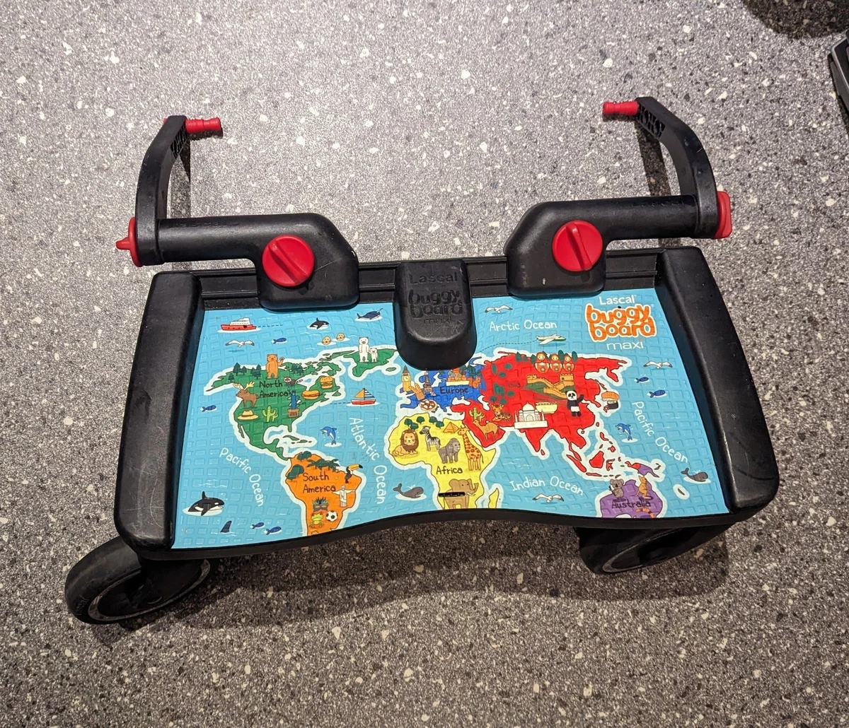 Lascal Maxi BuggyBoard World Map Edition Anti Slip Platform Buggy Board