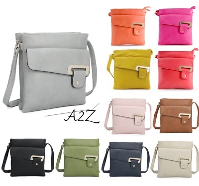 Ladies Girls Designer Casual Across Body Bag Women Zipper Messenger Shoulder Bag