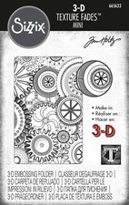 Sizzix Mini Mechanics 3D Embossing folder 665633 Retail 10.99 Tim Holtz