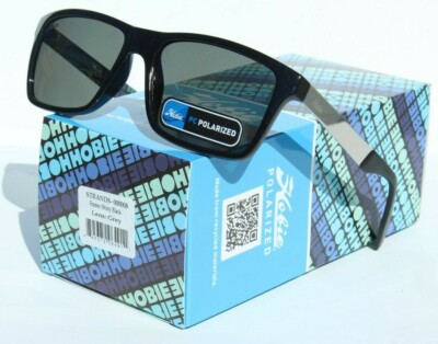HOBIE Strands POLARIZED Sunglasses Shiny Black/Grey NEW Surf/Beach
