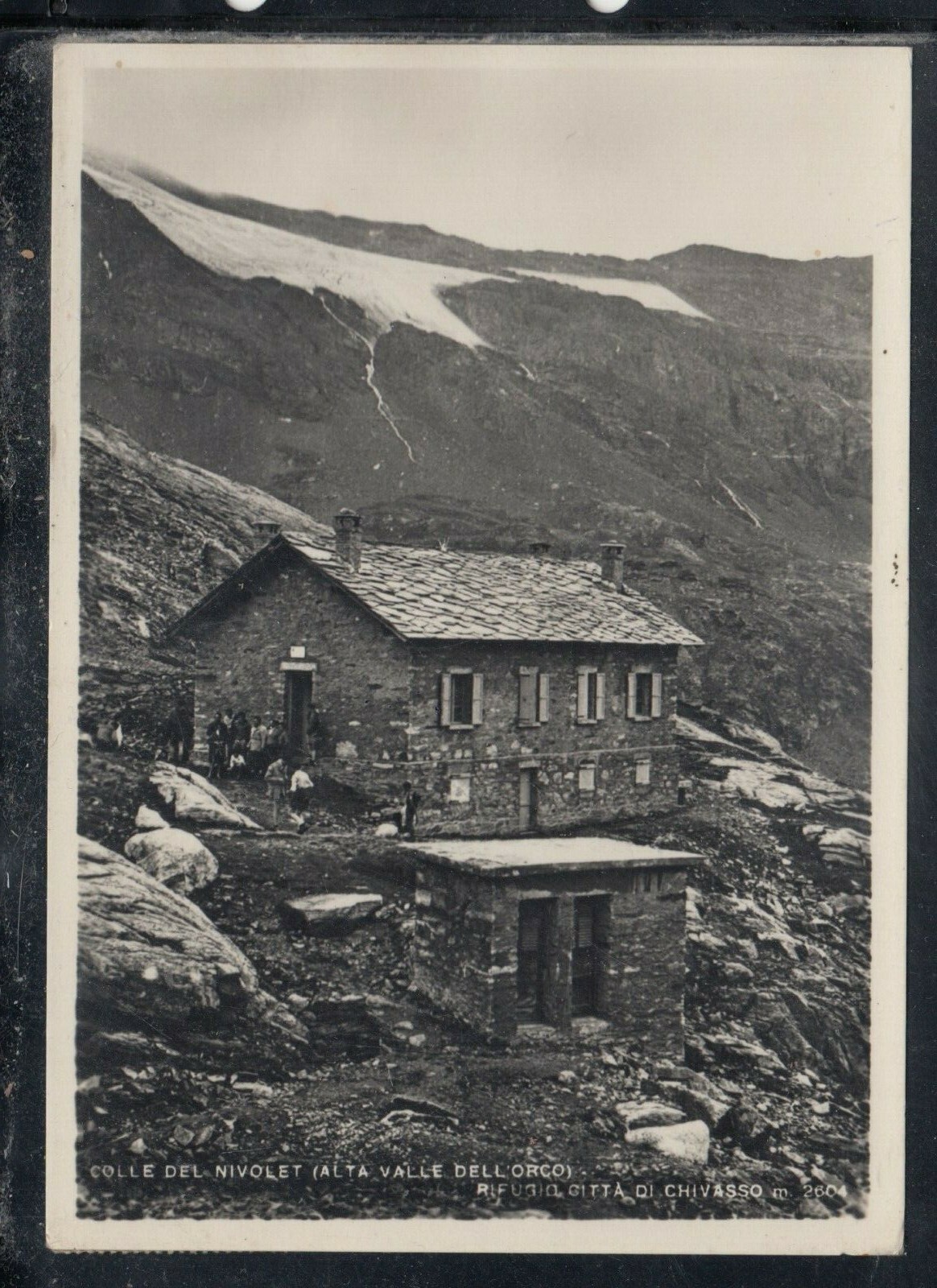 Cartolina Colle del Nivolet Alta Valle dell'Orco Rifugio Città di Chivasso A1722