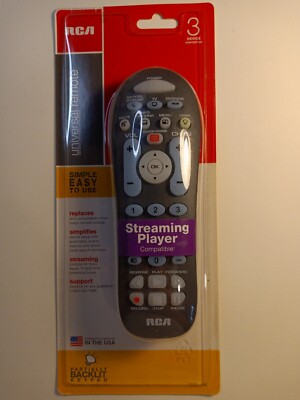 RCA Universal TV Remote Control 3 Three Device RCR314WR New Factory Sealed