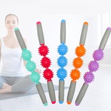 Gym Muscle Massage Relax 3 Point Spiky Ball Roller Sticks