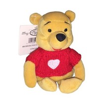 Pooh in Red Sweater - Disney Store Beanie - WInnie the Pooh in Red Knit Sweater