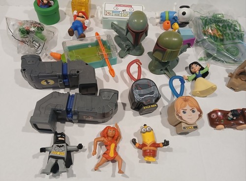 Junk Drawer Mixed Toy Lot McDonald's Disney DC Star Wars Peanuts Mario Minions - Picture 5 of 6