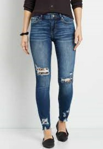 New Kancan Leopard Backed Skinny jeans 