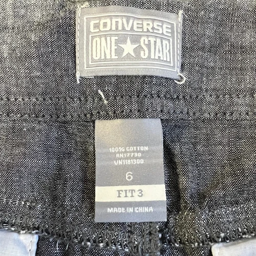 Converse One Star Women’s Gray Mini Skirt W/ Faux Leather Belt & Pockets Size 6 - Picture 11 of 14