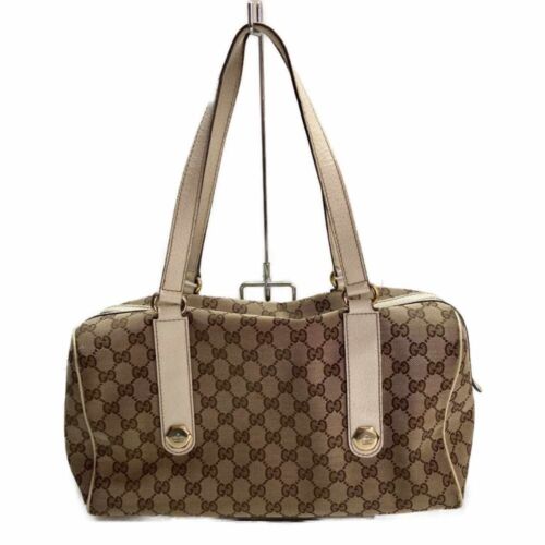 GUCCI Charmy Shoulder Hand Bag GG Canvas Leather 154180 Brown #33 - Picture 2 of 9