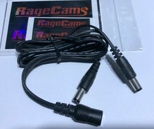 12"Y-Cable DC Male-2 Dual Female Power Camera Splitter
